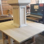 Handmade White Oak Banquette Table by Austin Joinery