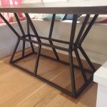 Banquette Table with Metal Base