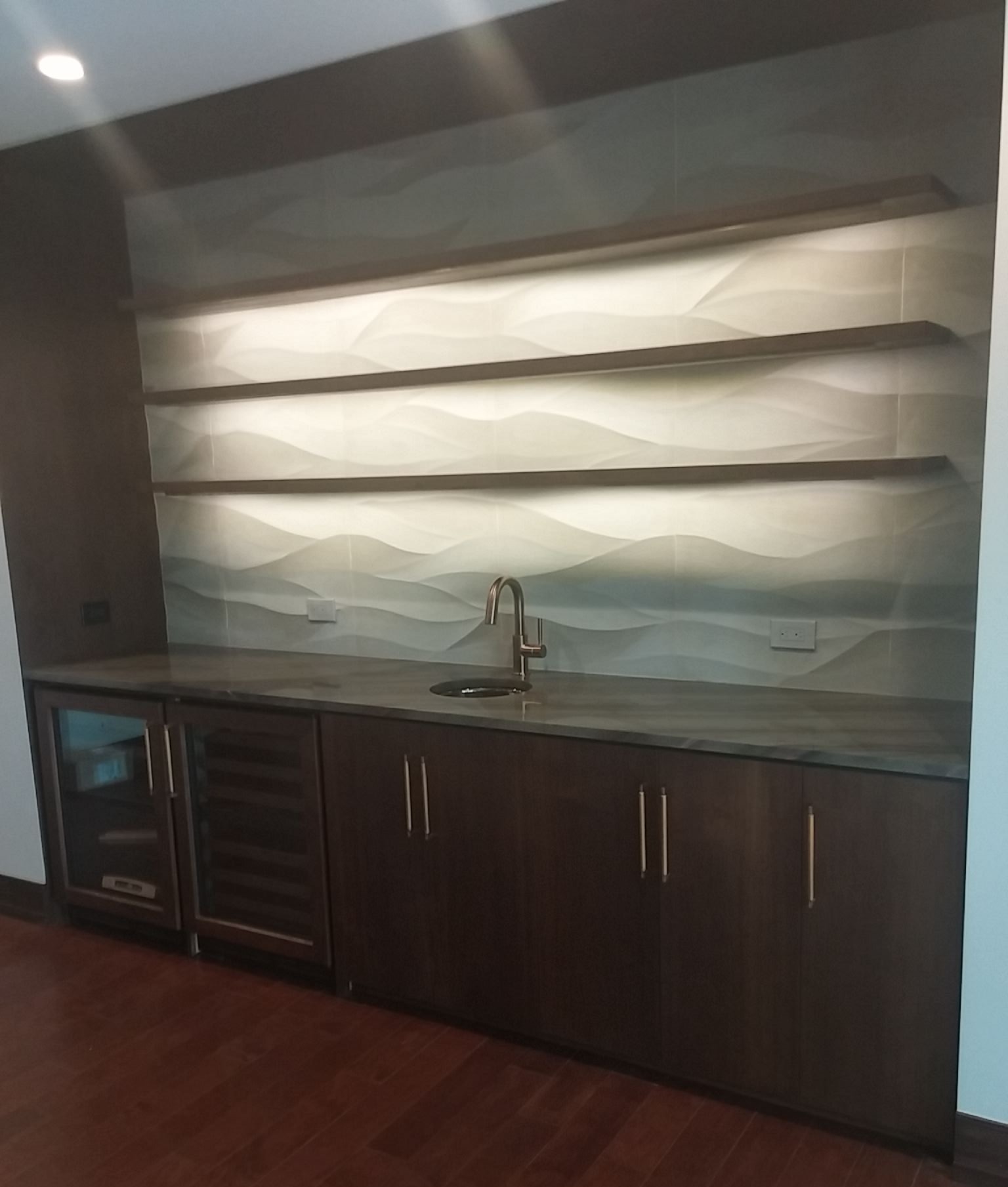 1080 Rec Room Bar Cabinetry and Shelving